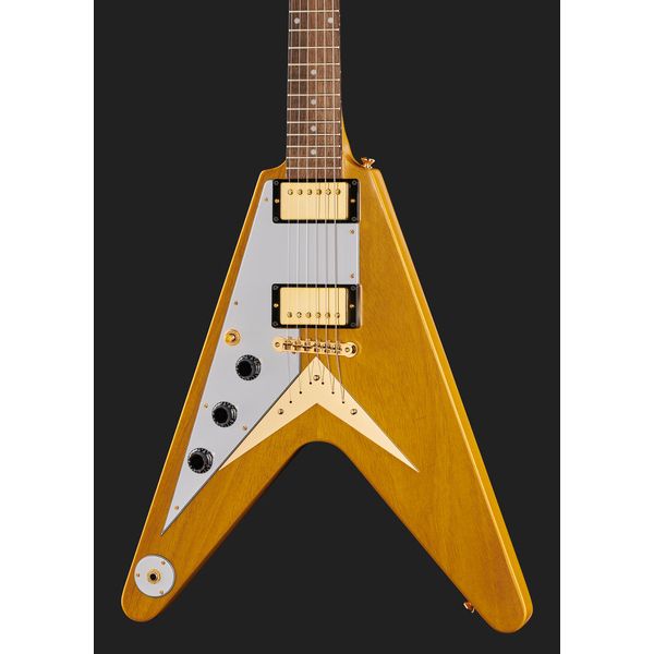 La guitare électrique Epiphone Flying V Korina Aged Nat. LH : Test & Avis