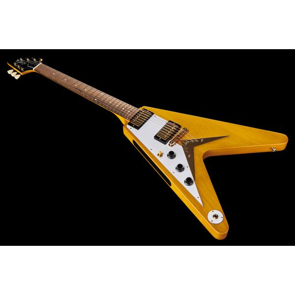 La guitare électrique Epiphone Flying V Korina Aged Nat. LH : Test & Avis