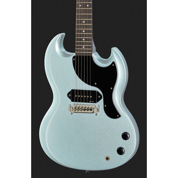 La guitare électrique Harley Benton DC-60 Junior Pelham Blue Test et Avis