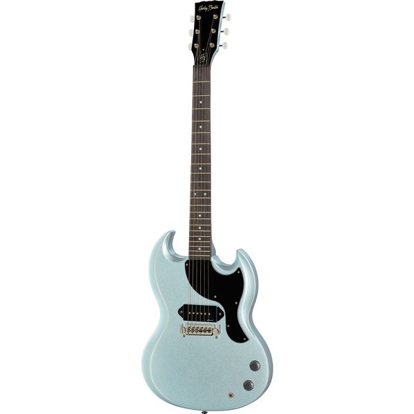 La guitare électrique Harley Benton DC-60 Junior Pelham Blue Test et Avis