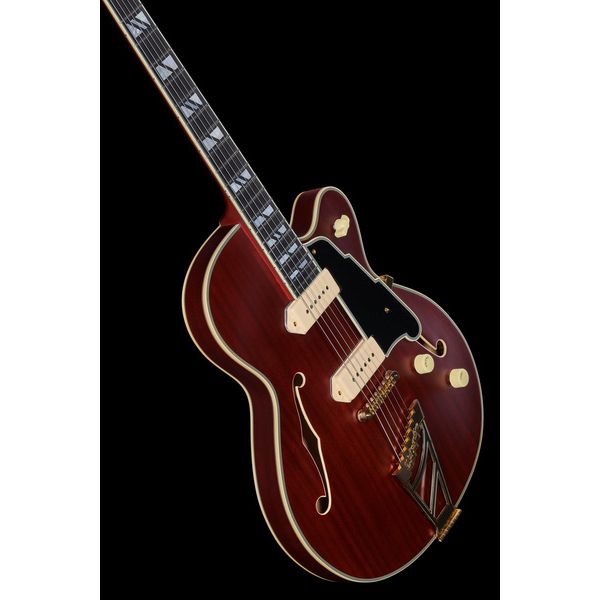 Avis guitare électrique DAngelico Deluxe 59 Satin Trans Wine