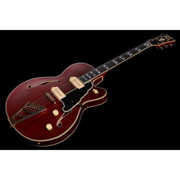 Avis guitare électrique DAngelico Deluxe 59 Satin Trans Wine