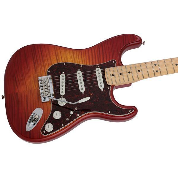 La guitare électrique Fender MIJ Hybrid II Strat MN Flame : Notre avis