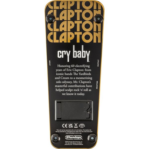 Avis sur Dunlop Eric Clapton Cry Baby Wah - Test pédale d'effet