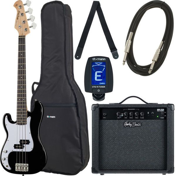 Avis basse électrique Harley Benton PB-Shorty LH BK Std. Set 1
