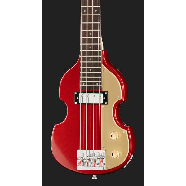 Avis basse électrique Höfner Shorty Violin Bass CT Red