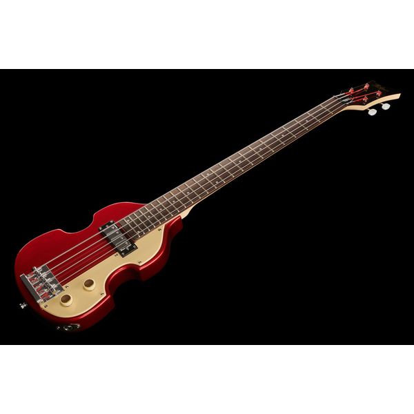 Avis basse électrique Höfner Shorty Violin Bass CT Red