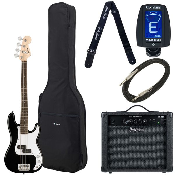 Avis basse électrique Squier Mini P Bass Black Set