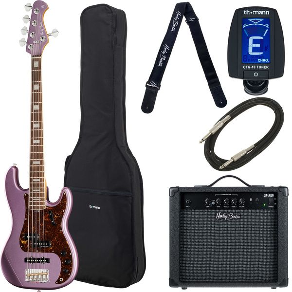 La basse électrique Harley Benton MV-5PJ Burgundy Mist Set : Notre avis