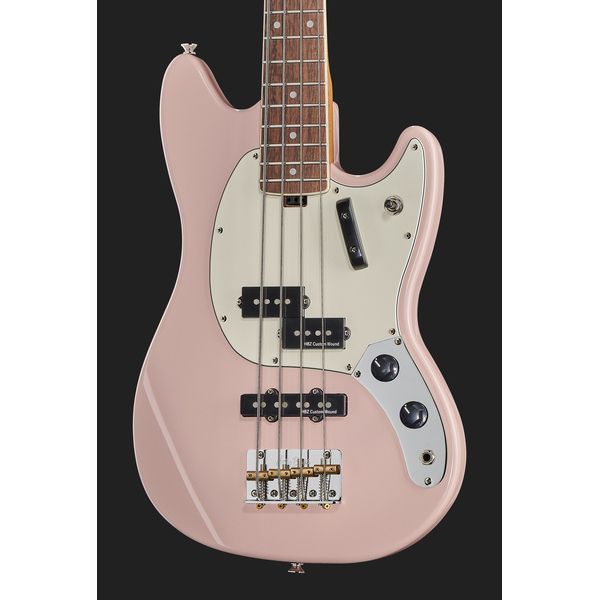 Avis basse électrique Harley Benton MV-4MSB Shell Pink w/Case