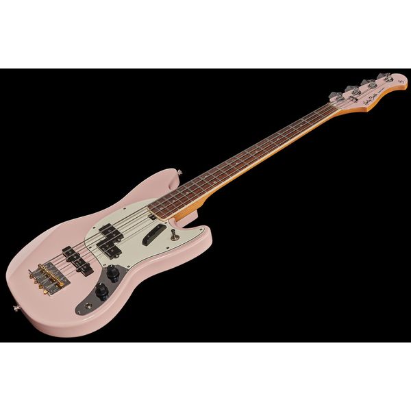 Avis basse électrique Harley Benton MV-4MSB Shell Pink w/Case