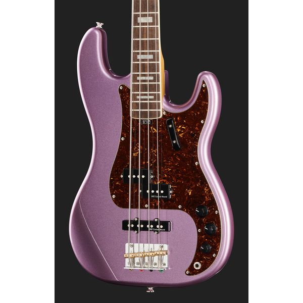 Avis basse électrique Harley Benton MV-4PJ Burgundy Mist Set