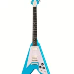 Test de la Epiphone Flying V 70s Maui Blue : Son clair, saturation et avis final