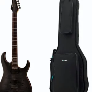 Notre test sans filtre de la guitare électrique Harley Benton Amarok-BT BKNT Flame Bu w/Bag