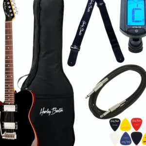 Test complet et Avis de la guitare Harley Benton Fusion-T HH LH EB BK Bundle