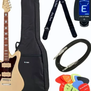Découvrez notre avis de guitariste sur la Harley Benton JA-60LH OW Bundle