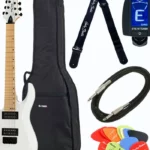 Test et avis détaillé de la guitare électrique Harley Benton R-457MN LH WH Bundle