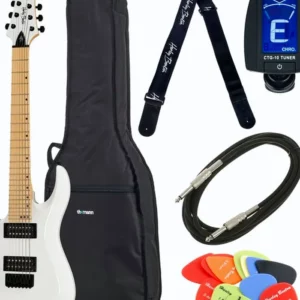 Test et avis détaillé de la guitare électrique Harley Benton R-457MN LH WH Bundle
