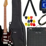 Notre test sans filtre de la guitare électrique Harley Benton ST-62 BK Vintage Series Set