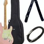 Avis, Test et Meilleur Prix pour la guitare Harley Benton ST-62CC MN Shell Pink Bundle
