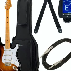 Avis, Test et Meilleur Prix pour la guitare Squier CV 50s Strat MN 2-SB Bundle