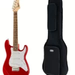 Avis, Test et Meilleur Prix pour la guitare Squier Mini Stratocaster IL DR Bundle