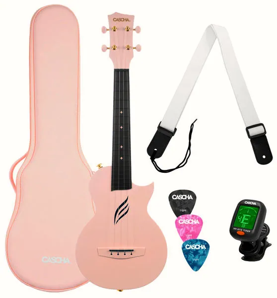 Cascha Carbon Concert Ukulele Set PK