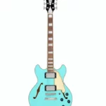 Avis guitare électrique DAngelico Premier Mini DC Surf Green