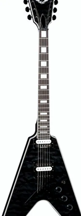Dean Guitars V Select Quilt Top Trans Black