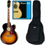 Guitare acoustique Epiphone EJ-200CE VS Bundle | Test, Avis & Comparatif