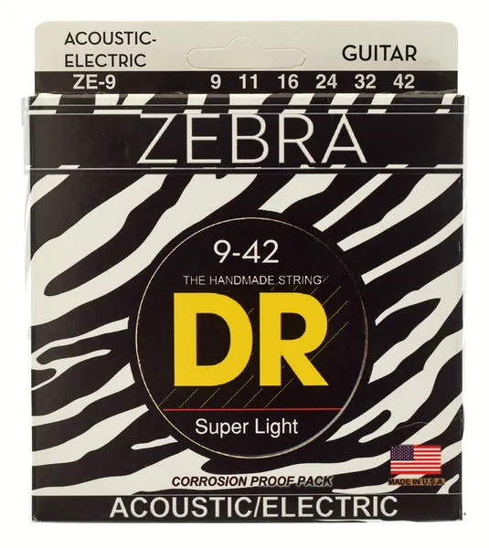 guitare DR Strings DR A ZEBR ZE-9