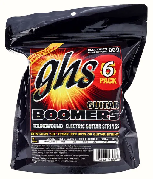 guitare GHS Boomers E.Light 09-042 6-Pack