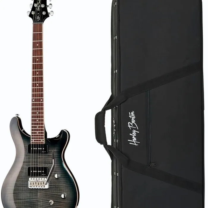 Harley Benton CST-24T P90 Black Flame w/Case – photo 2