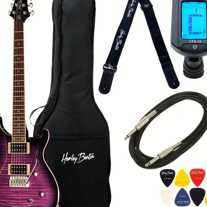 Harley Benton CST-24T Purple Burst Bundle – photo 2