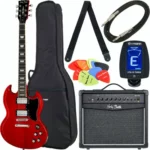 La guitare électrique Harley Benton DC-580 CH Vintage Serie Bundle | Test, Avis & Comparatif | E.G.L