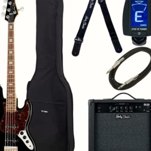 Harley Benton MV-5JB Black Set