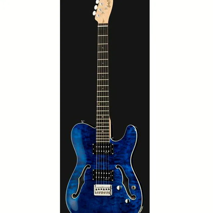 Harley Benton TE-90QM HH Trans Blue w/Bag – photo 4