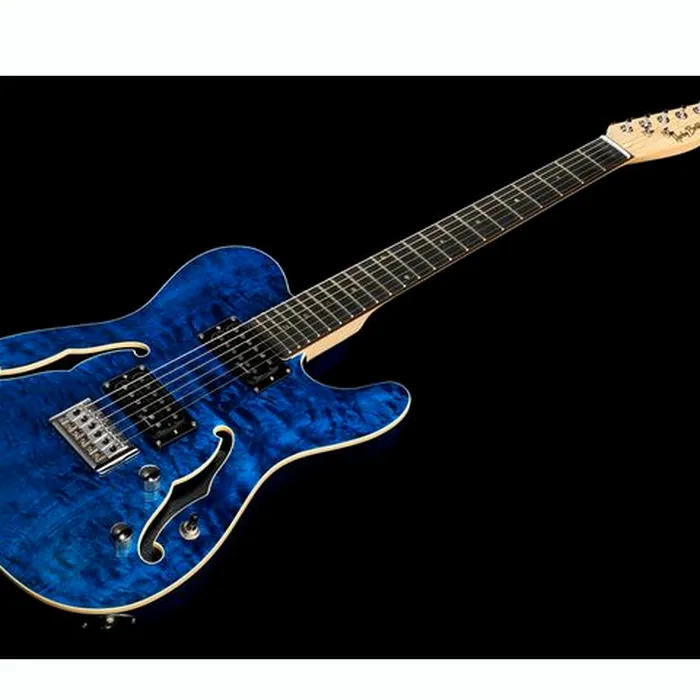 Harley Benton TE-90QM HH Trans Blue w/Bag – photo 8