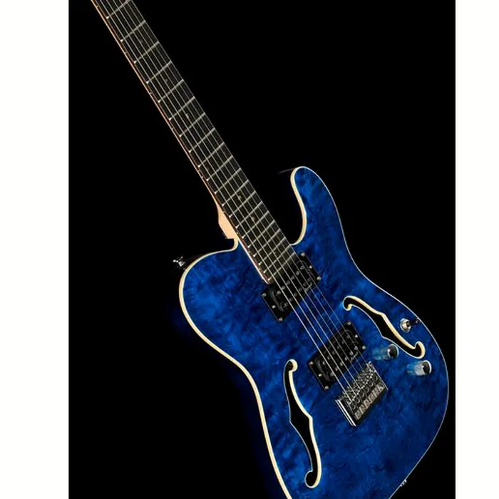 Harley Benton TE-90QM HH Trans Blue w/Bag – photo 9