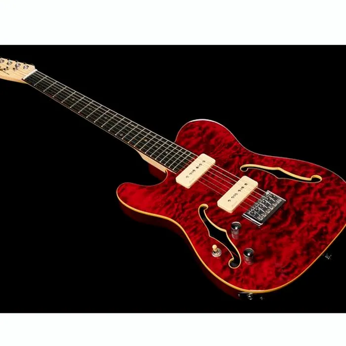 Harley Benton TE-90QM LH Trans Red w/Bag – photo 11