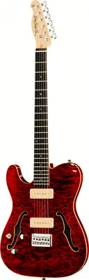 Harley Benton TE-90QM LH Trans Red