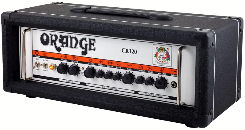 La tête d'ampli pour guitare électrique Orange Crush CR120H BK