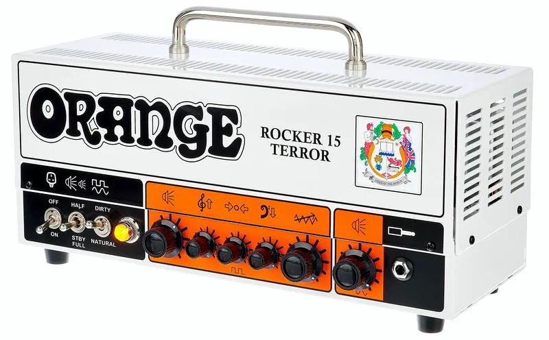 La tête d'ampli pour guitare électrique Orange Rocker 15 Terror