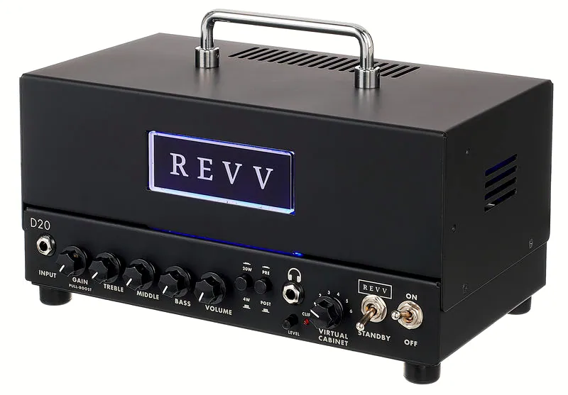 La tête d'ampli pour guitare électrique Revv D20 Amp Head BK