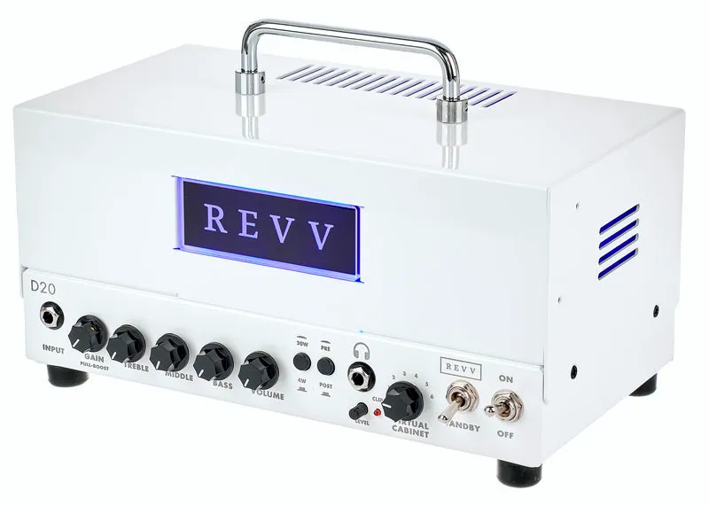 La tête d'ampli pour guitare électrique Revv D20 Amp Head WH