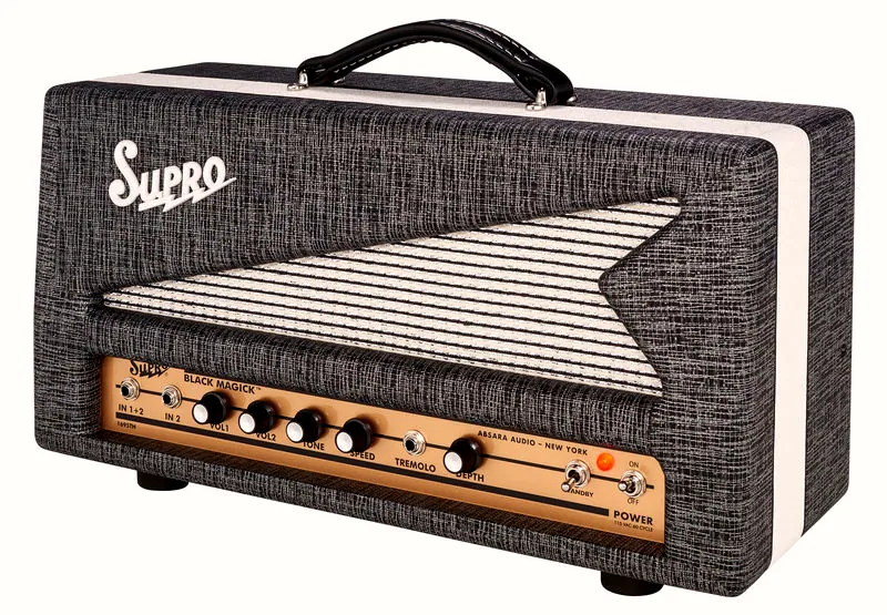 La tête d'ampli pour guitare électrique Supro 1695TH Black Magick