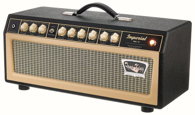 La tête d'ampli pour guitare électrique Tone King Imperial MK II Head BK