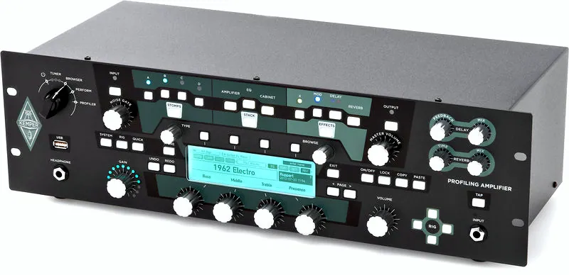 Le préamp pour guitare électrique Kemper Profiling Amplifier Rack BK