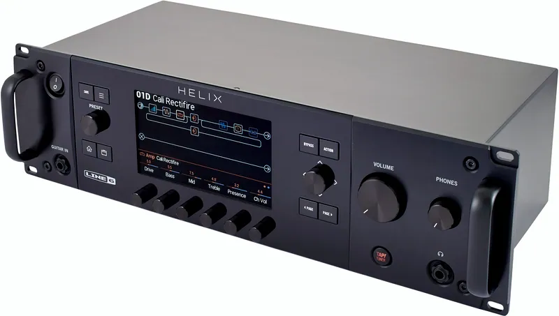 Le préamp pour guitare électrique Line6 Helix Rack Guitar Processor