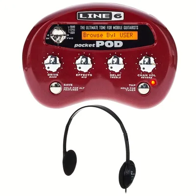 Le préamp pour guitare électrique Line6 Pocket Pod Jam-Bundle